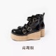 Modo Three Buckles Platform Shoes(Reservation/4 Colours/Low&High Platforms/Full Payment Without Shipping)